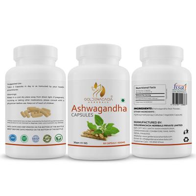 Goldenacacia Herrbals Ashwagandha 500 mg Capsule 60's - Ashwagandha