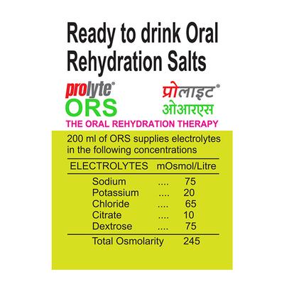 Prolyte ORS Liquid -Nimbu Paani 200 ml - Oral Rehydration (Ors)