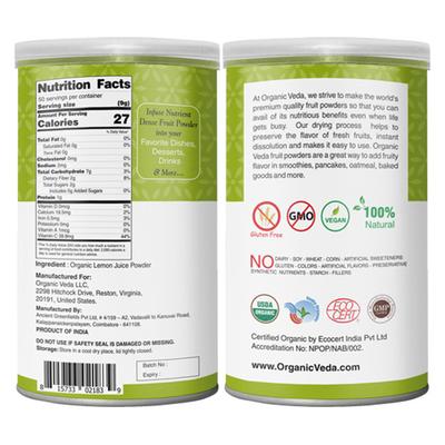 Organic Veda Lemon Juice Powder 454 gm - Pure Herbs