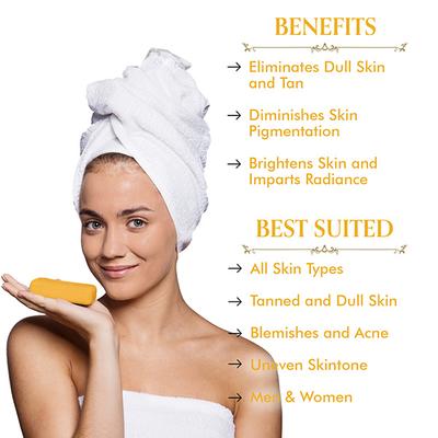 TAC The Ayurveda Co. Haldi Chandan Sugar Soap (Pack of 3 x 300 gm) - Personal Care (Ayush)