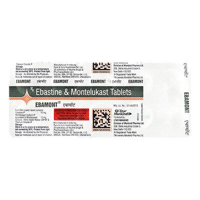 Ebamont Tablet 10'S - Allergies-Ant