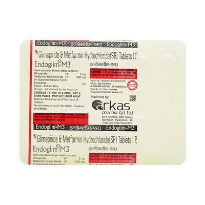 ENDOGLIM M 3mg Tablet 10's - Diabetes-Ant
