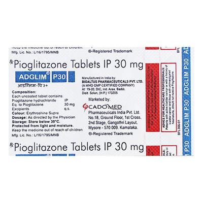ADGLIM P 30mg Tablet 10's - Diabetes-Ant