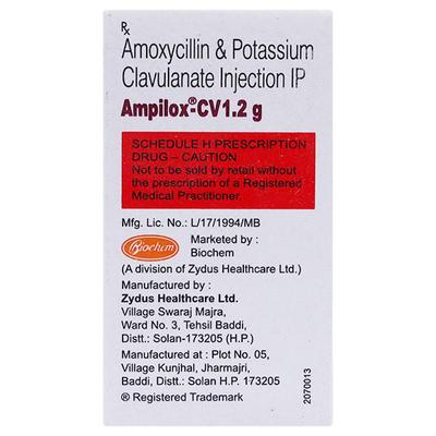 AMPILOX CV 1.2gm Injection 1's - Bacterial Infections-Pen