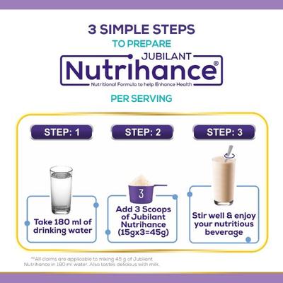 Jubilant Nutrihance Nutrition Powder - Vanilla Flavour 400 gm - Daily Health Drinks