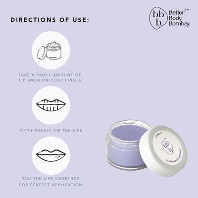 BBB Better Body Bombay Lip Balm- Lavender & Chamomile 10 gm - Lip Balms