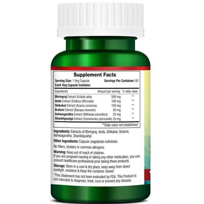 Morpheme Remedies Hair Vital Glow 60 Veg Caps - For Hair Health 60's - Hair & Skin
