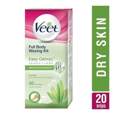 Veet Full Body Waxing Kit - Easy Gel Wax Strips 20's - Shaving & Hair Removal