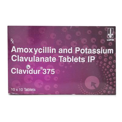 Clavidur 375mg Tablet 10'S - Bacterial Infections-Pen