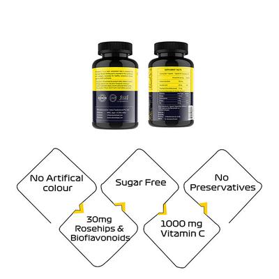 Vitaminhaat Vitamin-C with Bioflavonoids & Rosehip Capsule 60's - Vitamin C