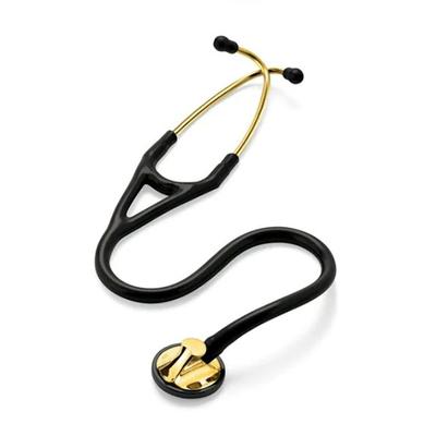 3M Littmann Master Cardiology Stethoscope - Brass Finish Chestpiece and Eartubes with Black Tube (2175) - Health Monitoring Devices