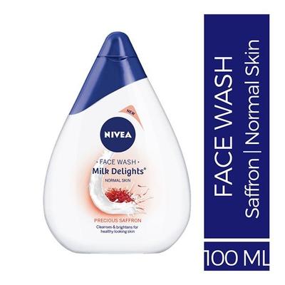Nivea Milk Delights Face Wash for Normal Skin - Saffron 100 ml - Face Wash & Cleansers