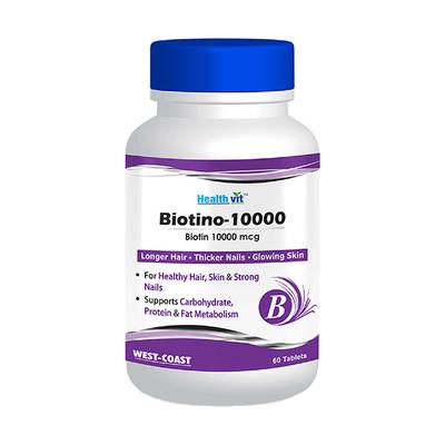 HealthVit Biotino-10000 Mcg Tablets 60's - Hair & Skin