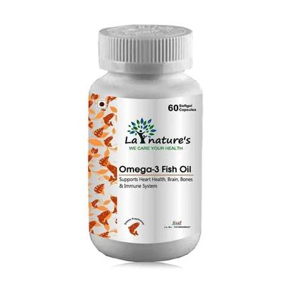 La nature's Omega-3 Fish Oil 1000 mg Softgel capsules 60's - Omega Fish Oil Fatty Acids