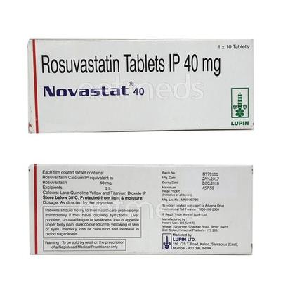 Novastat 40mg Tablet 10'S - High Cholesterol-Dys