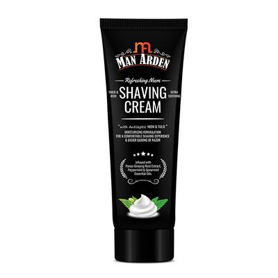 Man Arden Elegant Black Shaving Brush + Refreshing Neem Shaving Cream 200 gm - Shaving Brushes