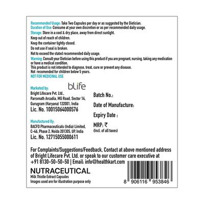 HealthKart HK Vitals Milk Thistle Extract Capsule 120's - Vital Health
