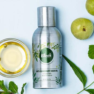 Vilvah Anti Dandruff Hair Oil - Neem & Tea Tree 100ml - Hair Oils