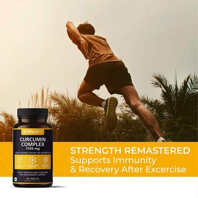 Boldfit Curcumin Complex 1700 mg Tablet 60's - Herbal Dietary Supplement