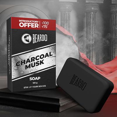 Beardo Soap - Charcoal Musk 100 gm - Soaps
