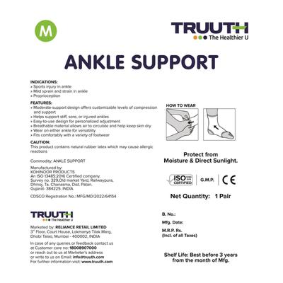 Truuth Ankle Support (M) - Ankle/Foot Supports