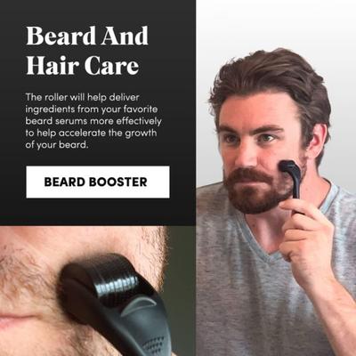 DRS Derma Roller System 540 Titanium Alloy Micro Needles (0.5 mm) - Black - Beard Rollers