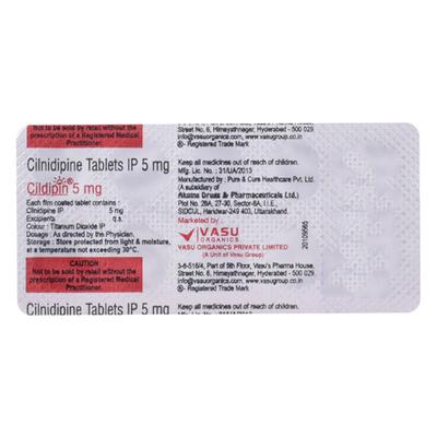 CILDIPIN 5mg Tablet 10's - Hypertension-Cal