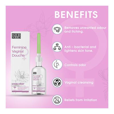 SheNeed Feminine Vaginal Douche Liquid - Irritation Relief 133 ml - Intimate Care