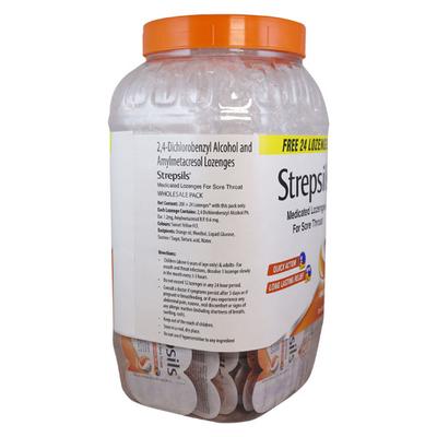 Strepsils Sore Throat Lozenges - Orange 200's - Sore Throat Lozenges