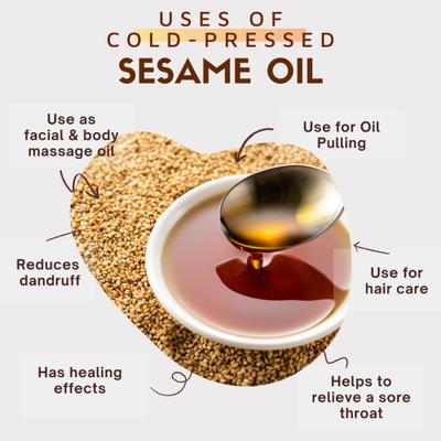 Coco Crush Cold Pressed White Sesame Oil 200 ml - Creams, Lotions & Oils