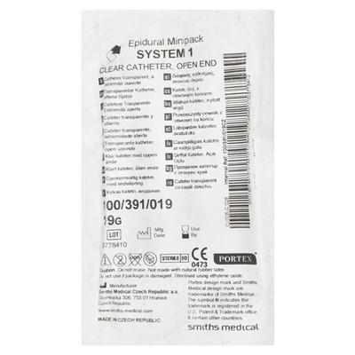 Portex Epidural Minipack System 1 Open End Catheter (19G x 100/391/019) 1's - Surgical Instruments