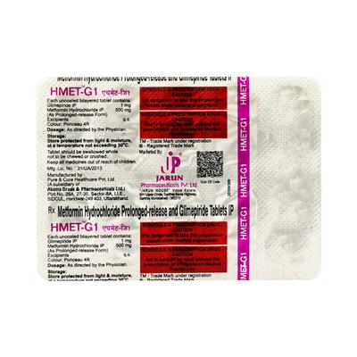Hmet G Forte 1Mg Tablet 10's - Diabetes-Ant