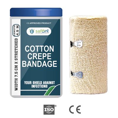 Safent Cotton Crepe Bandage (7.5 cm X 4.5 m) - Bandages