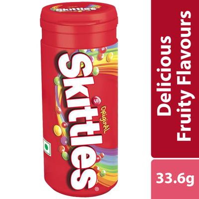 Skittles Original Candies Pouch - Fruit Flavour 33.6 gm - Nutritional Bars