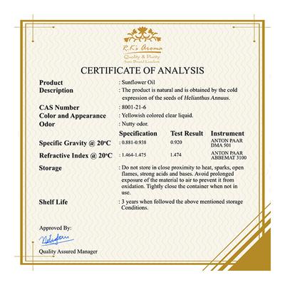 R.K's Aroma Sunflower Oil 500 ml - Massage Oils