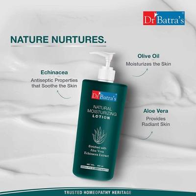 Dr Batra's Natural Moisturizing Lotion - Echinacea & Aloe Vera (Pack of 2 x 400 ml) - Lotions & Creams