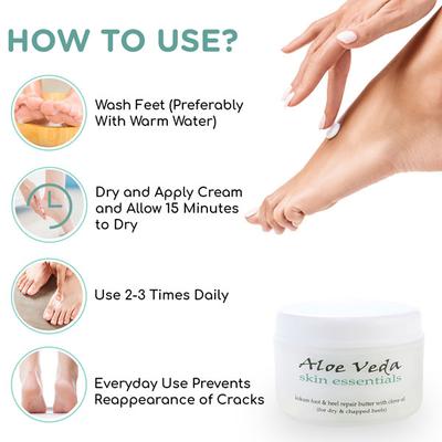 Aloe Veda Kokum Foot & Heel Repair Butter with Clove Oil 100 gm - Essential Oils