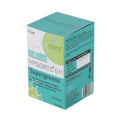 Physiovits G-11 Supergreens Tablet - Mint Flavour 30's - Multi-Vitamins