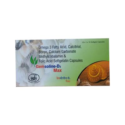 GEMSOLINE D3 MAX Soft Gelatin Capsule 10's - Supplements-Vam