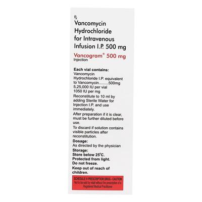 Vancogram 500mg Injection 1'S - Bacterial Infections-OAB