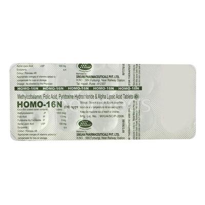 Homo 16N Tablet 10'S - Nootropics And Neurotrophics
