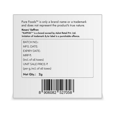 Kapiva Kashmiri Kesar 2 gm - Personal Care (Ayush)