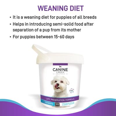 Canine Creek Pup Booster - Puppy Weaning Diet for All Breeds 300 gm - Petfood