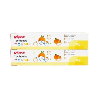 Pigeon Children Toothpaste Combo - Orange (Pack of 2 x 45 gm) - Baby Oral Care