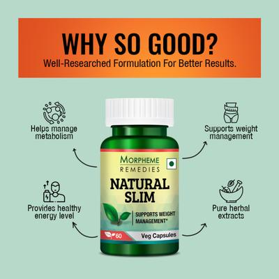 Morpheme Remedies NaturalSlim (Garcinia) 500mg Extract 60's - Herbal Dietary Supplement