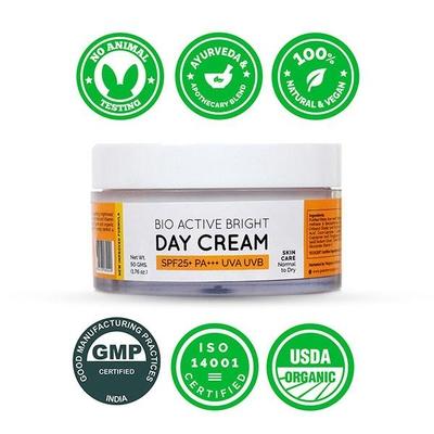 Greenberry Organics Bio Active Bright Day Cream with SPF 25+ 50 gm - Face Sunscreen