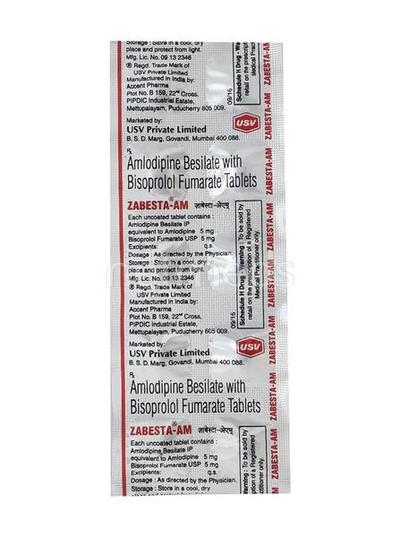 Zabesta AM 5mg Tablet 10'S - Hypertension-Bet