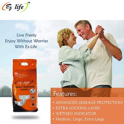 Ez-life Adult Diapers Unisex (M) (Pack of 2 x 10's) - Adult Diapers & Pads
