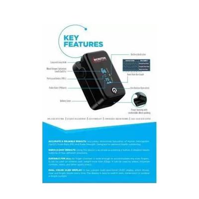 Microtek Fingertip Pulse Oximeter (OX - 06) - Health Monitors And Equipment