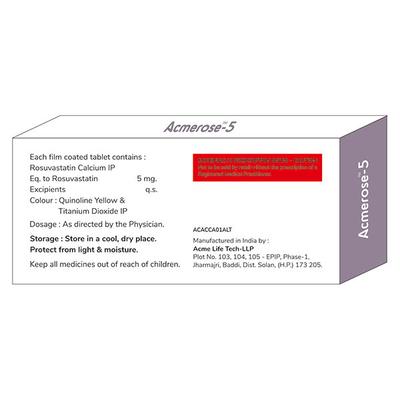 ACMEROSE 5 Tablet 10's - High Cholesterol-Dys